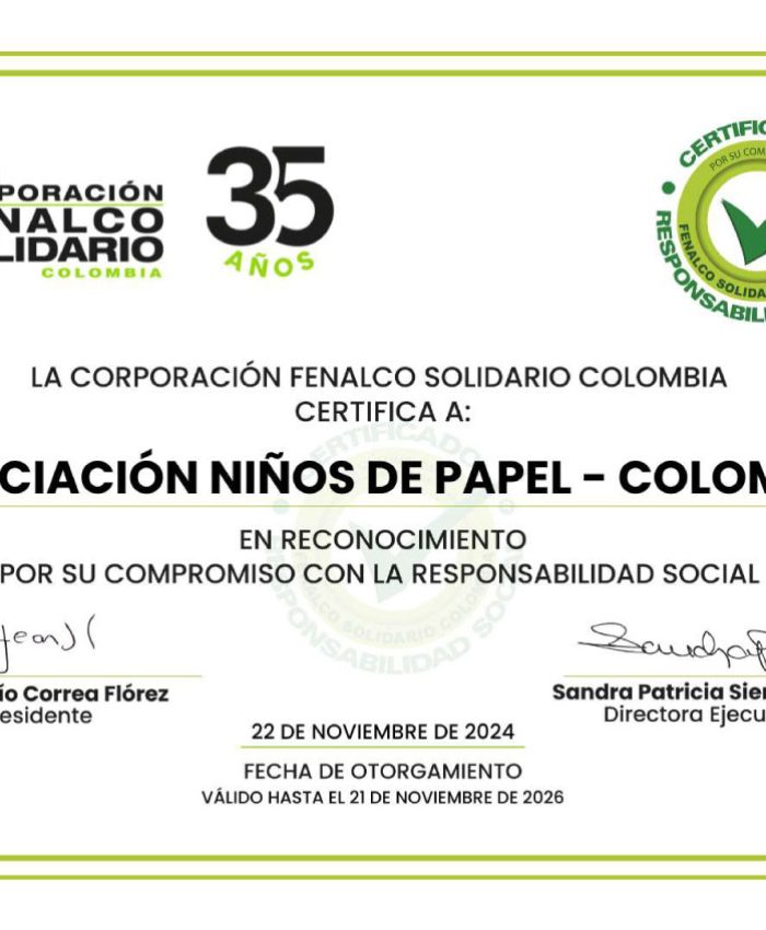 Reconocimiento por el compromiso de responsabilidad social